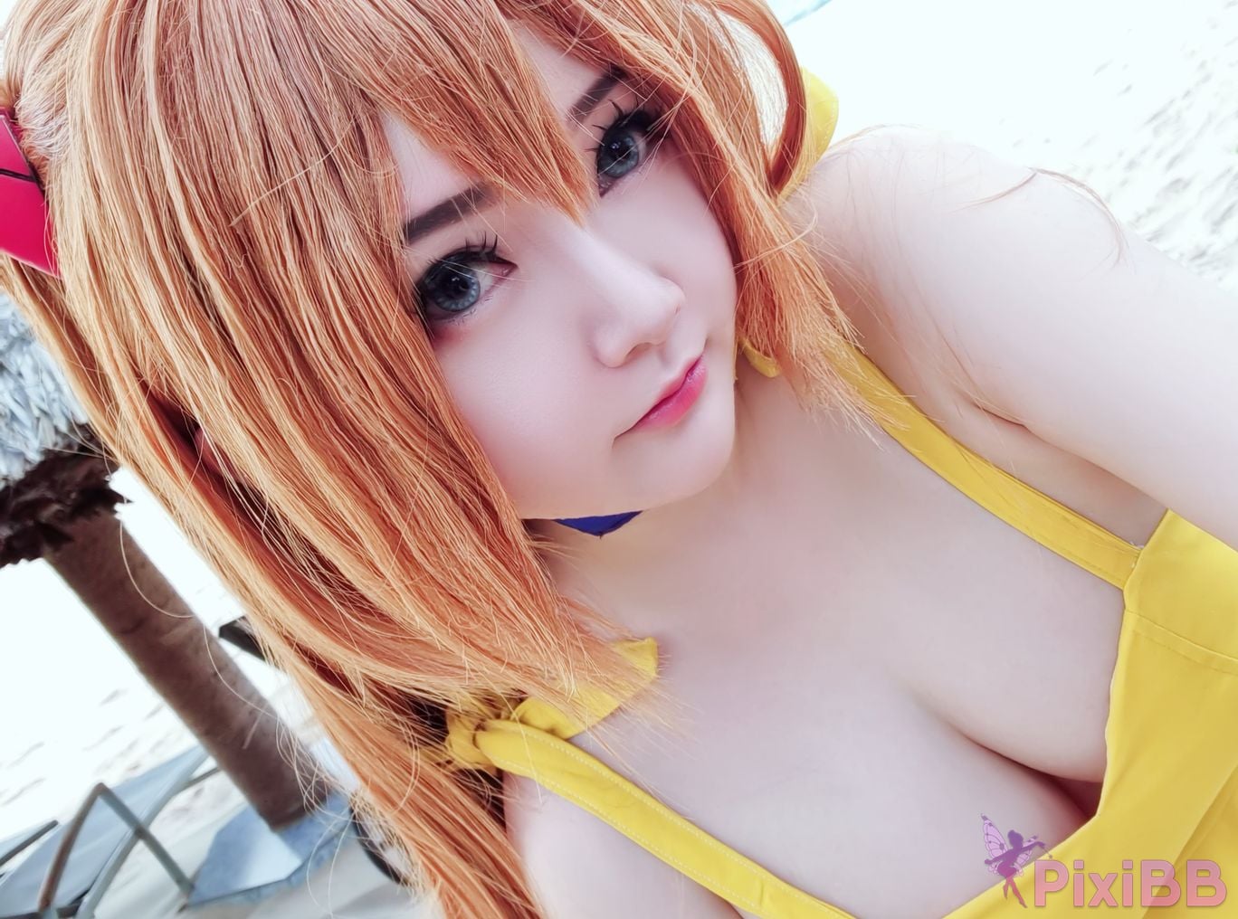Potato Godzilla Asuka Yellow Dress PixiBB.COM 17