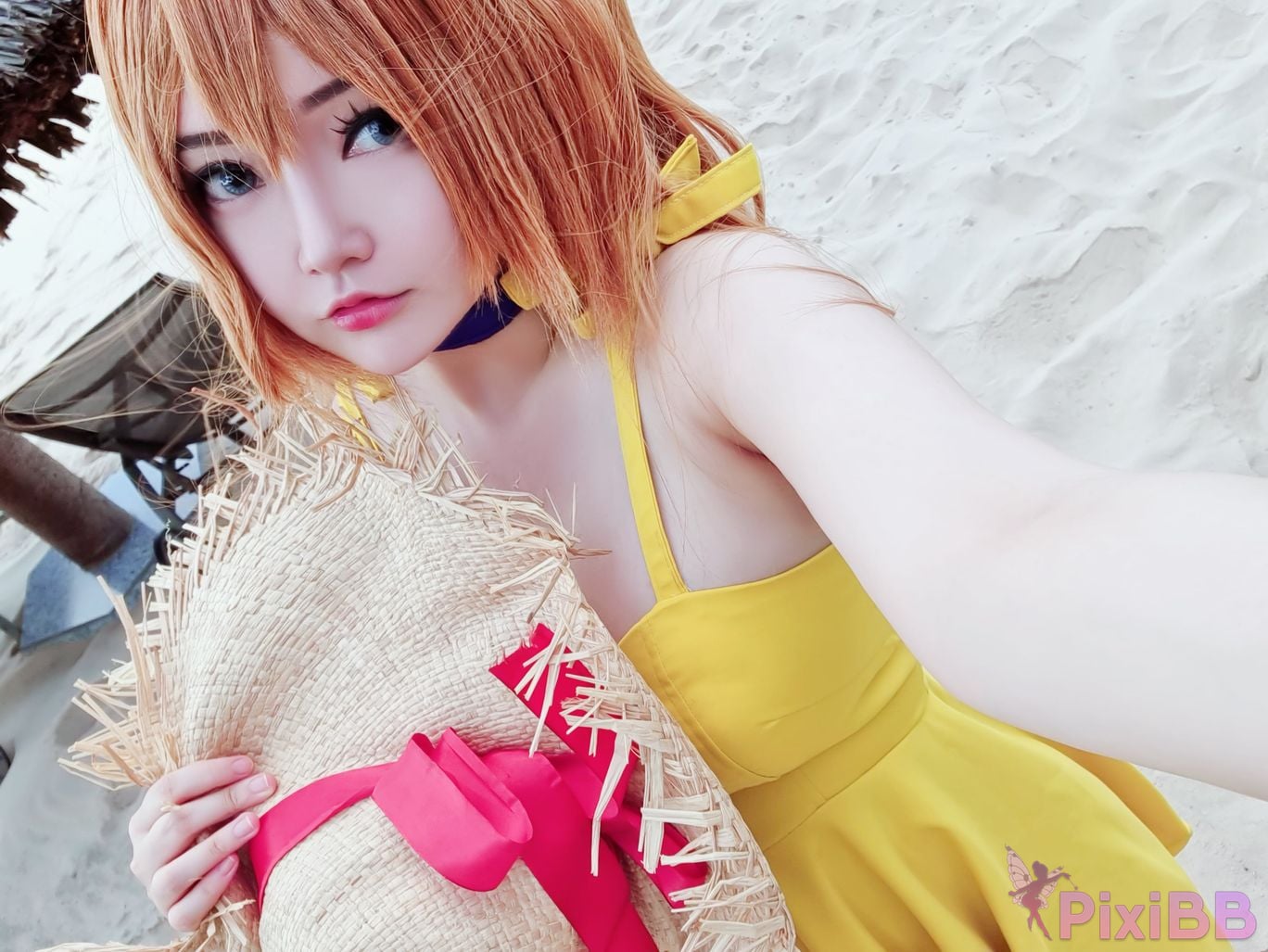 Potato Godzilla Asuka Yellow Dress PixiBB.COM 18