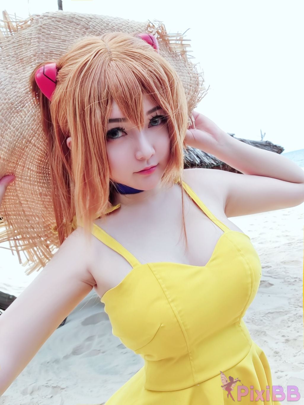 Potato Godzilla Asuka Yellow Dress PixiBB.COM 19