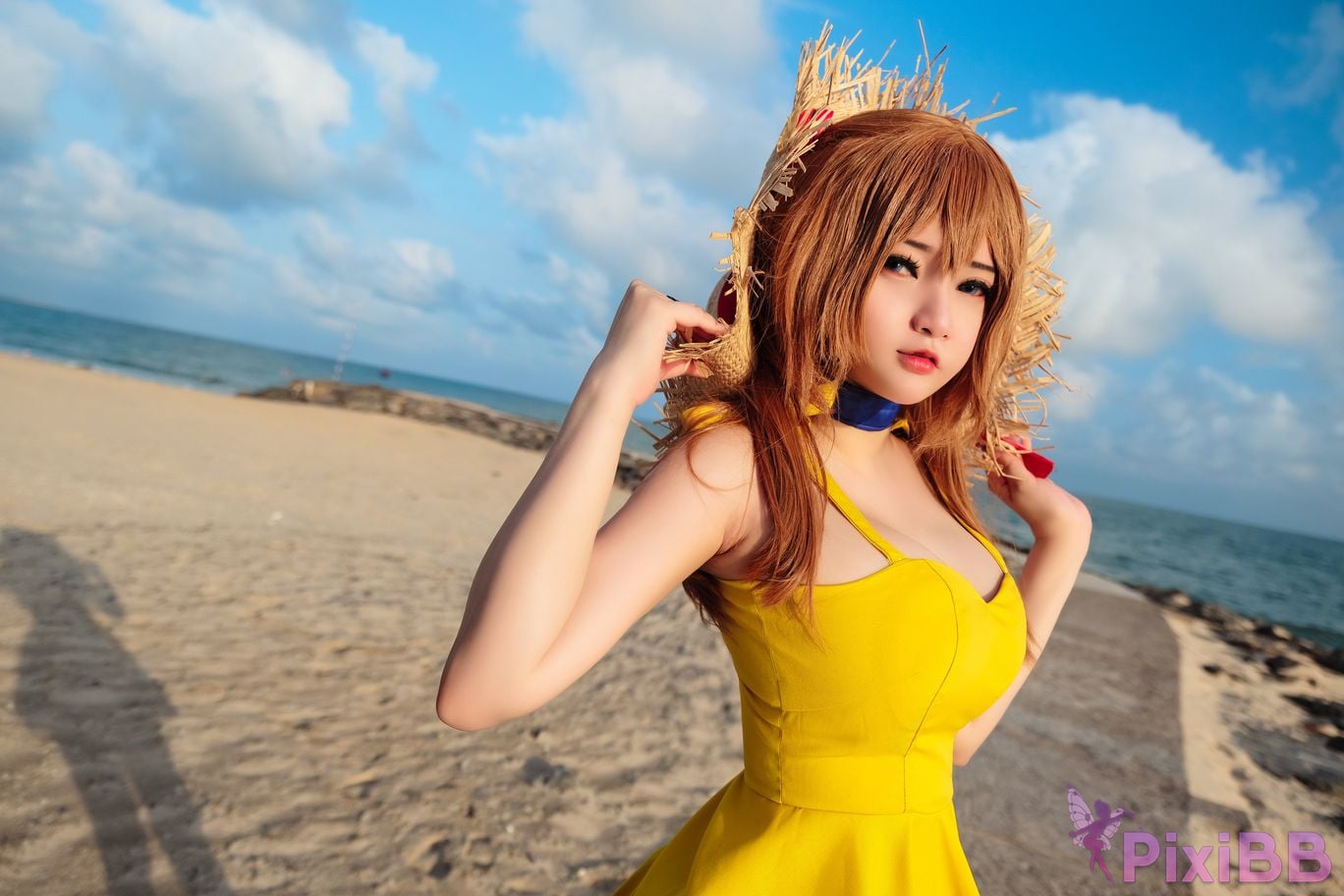 Potato Godzilla Asuka Yellow Dress PixiBB.COM 20