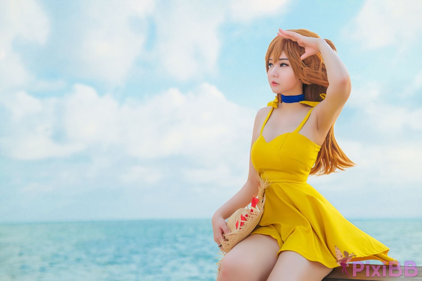 Potato Godzilla Asuka Yellow Dress PixiBB.COM 22