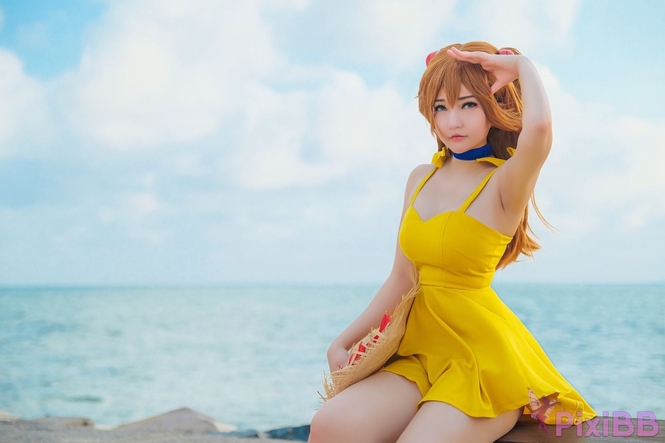 Potato Godzilla Asuka Yellow Dress PixiBB.COM 23