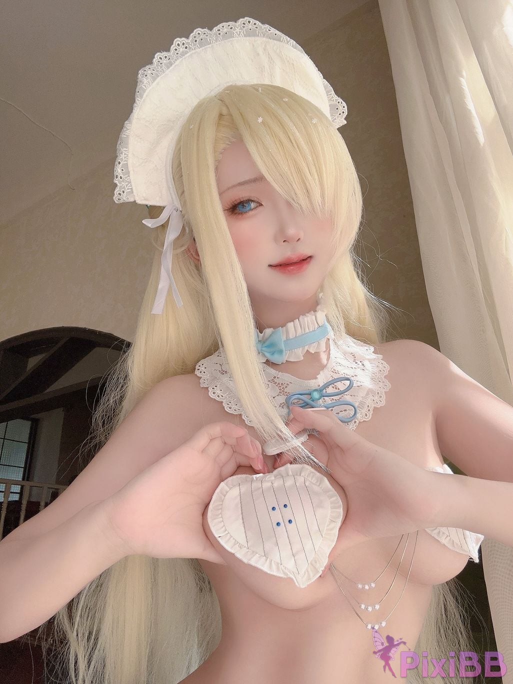 Cosplayer three degrees 69 Blue Archive Asuna underwear maid PixiBB.COM 029