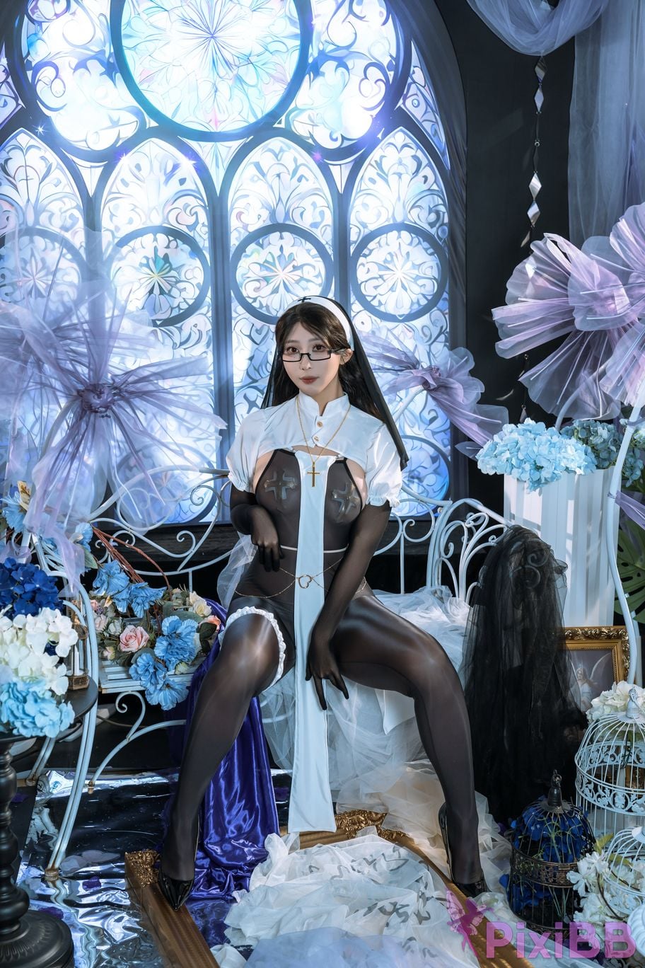 Cosplay Yunx1x1 Milk Peach Sinking Nun PixiBB.COM 006