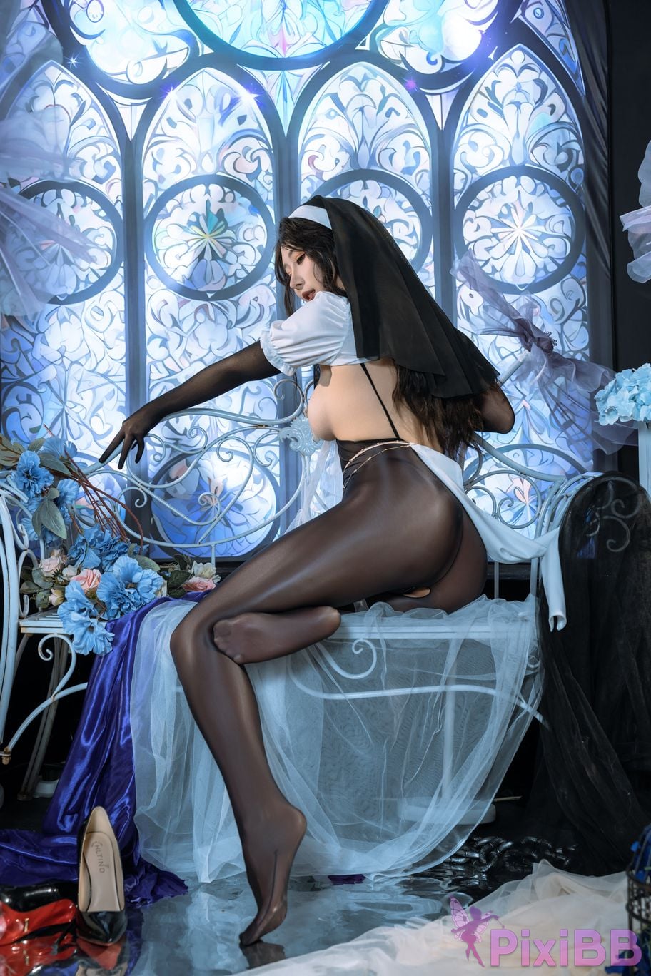 Cosplay Yunx1x1 Milk Peach Sinking Nun PixiBB.COM 063