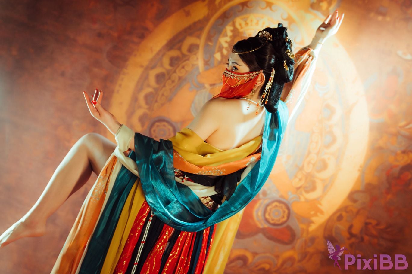 Cosplayer Xinglan is Lanlan and her name Lanmei. Dreaming back to Dunhuang PixiBB.COM 013