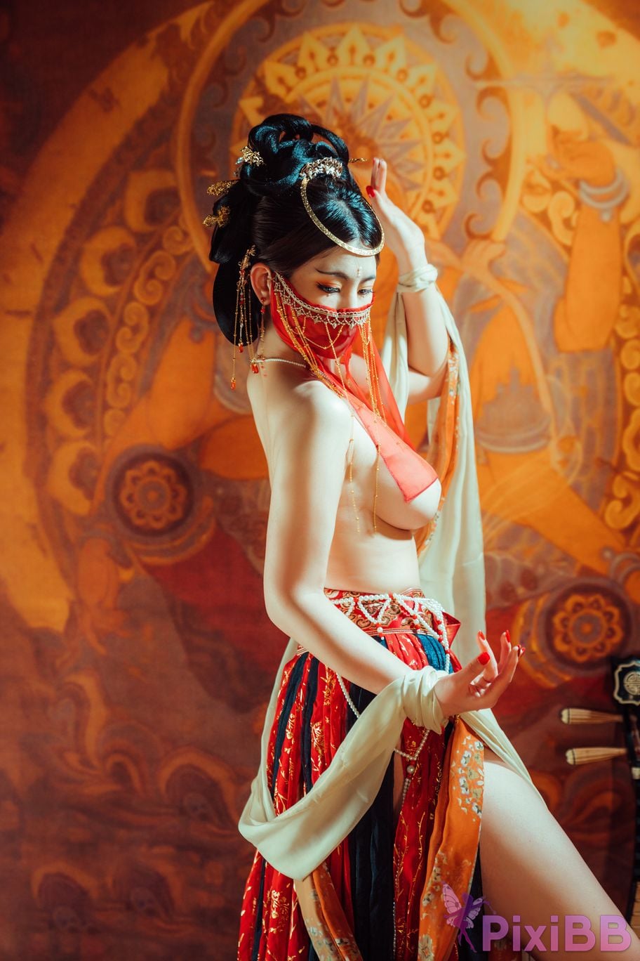 Cosplayer Xinglan is Lanlan and her name Lanmei. Dreaming back to Dunhuang PixiBB.COM 045