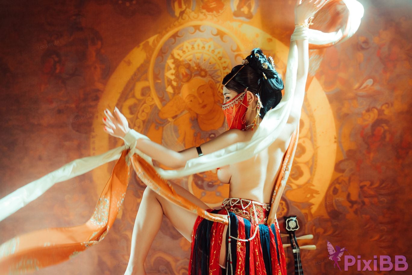 Cosplayer Xinglan is Lanlan and her name Lanmei. Dreaming back to Dunhuang PixiBB.COM 048