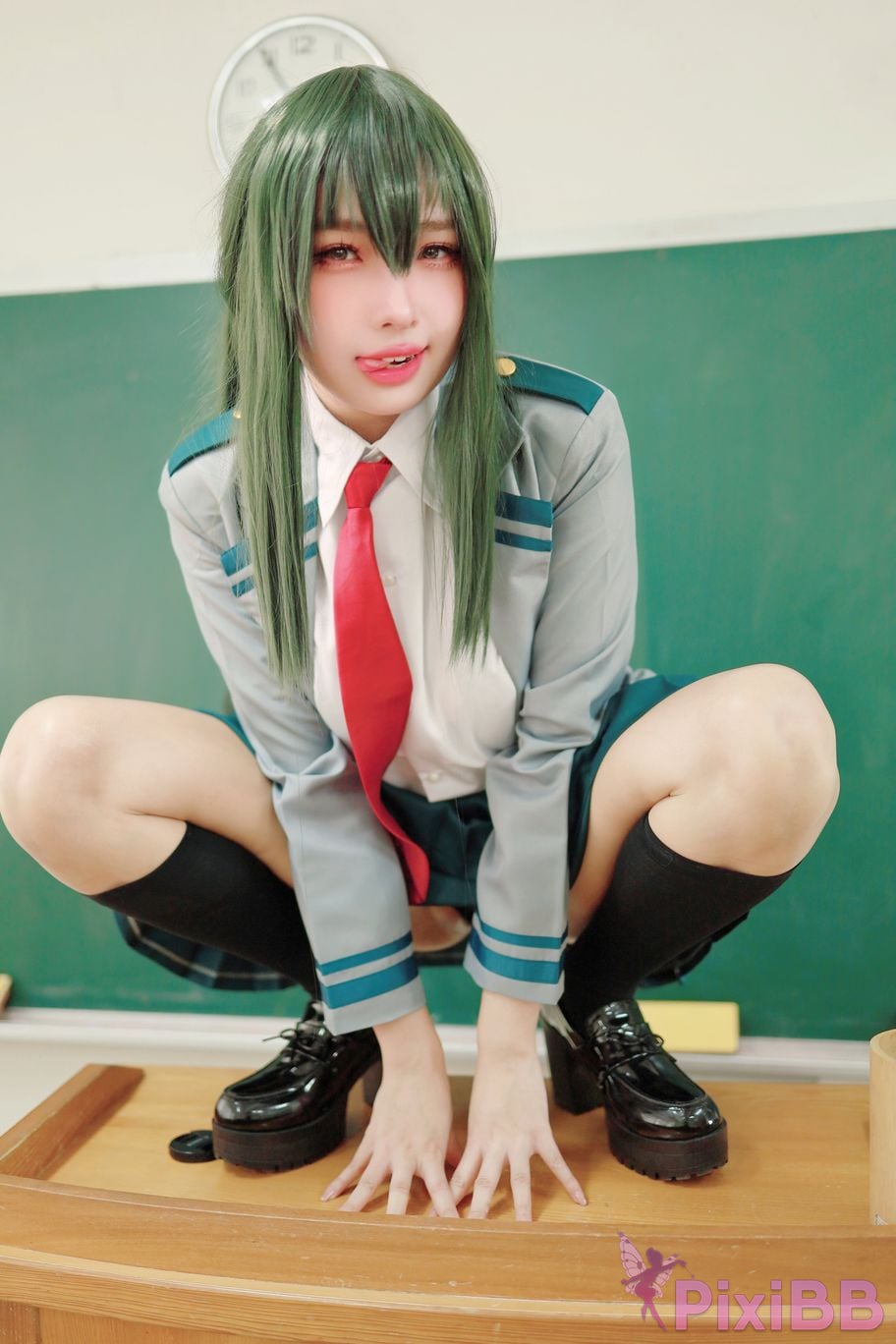 Cosplay Mu Momo The rainy season Xue Sheng Fu Asui Tsuyu PixiBB.COM 014