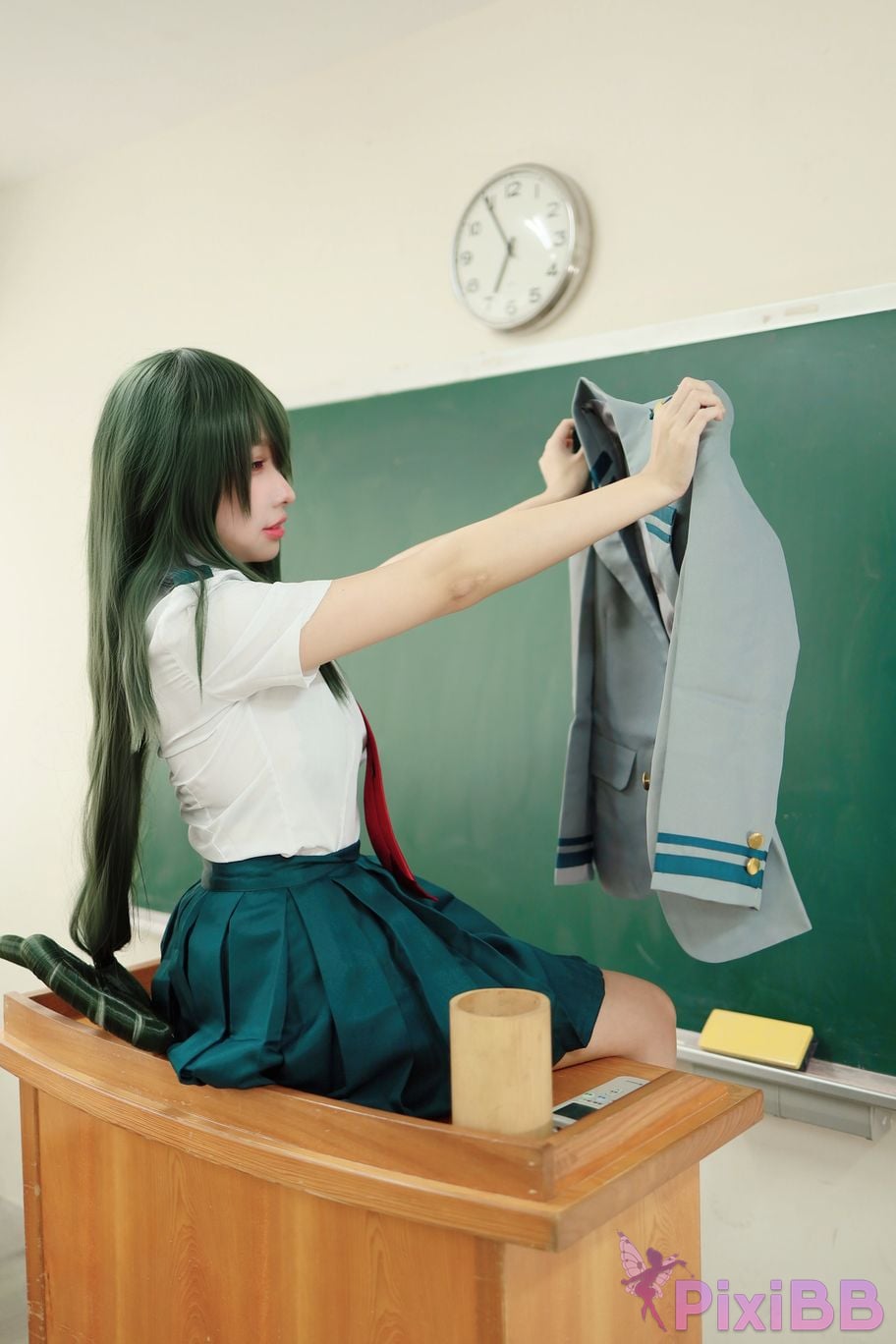 Cosplay Mu Momo The rainy season Xue Sheng Fu Asui Tsuyu PixiBB.COM 018