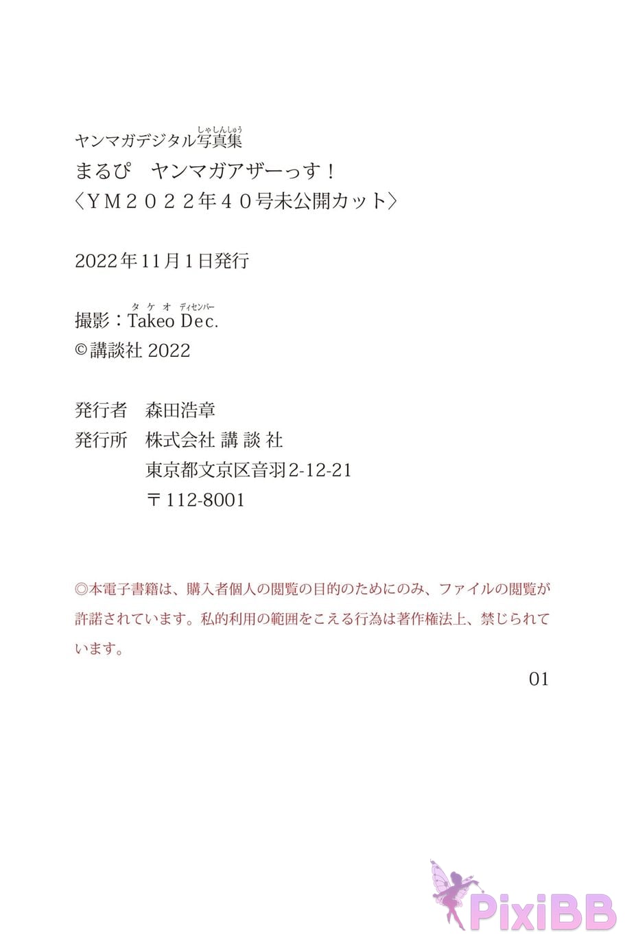 Japanese Idol Marupi Yanmaga Other YM2022 Year 40 Issue unreleased cut digital photo book PixiBB.COM 038