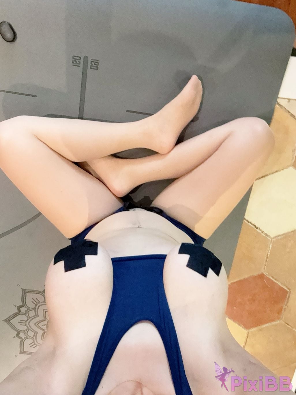 Cosplayer beautiful donkey Different postures yoga PixiBB.COM 051