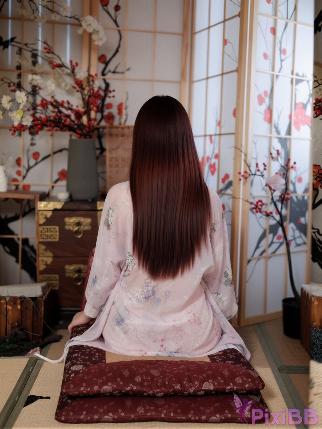 AI Enhanced Bimilstory Hayun Vol.16 Cherry Blossom Date PixiBB.COM 040
