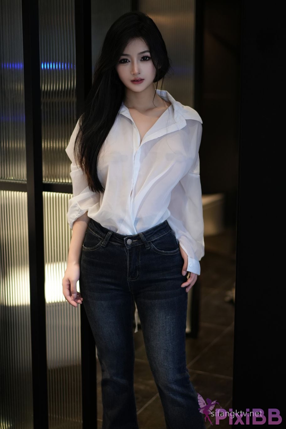 XR Uncensored Tan Xiaoling R18 XIUREN model Original picture of jeans PixiBB.COM 001