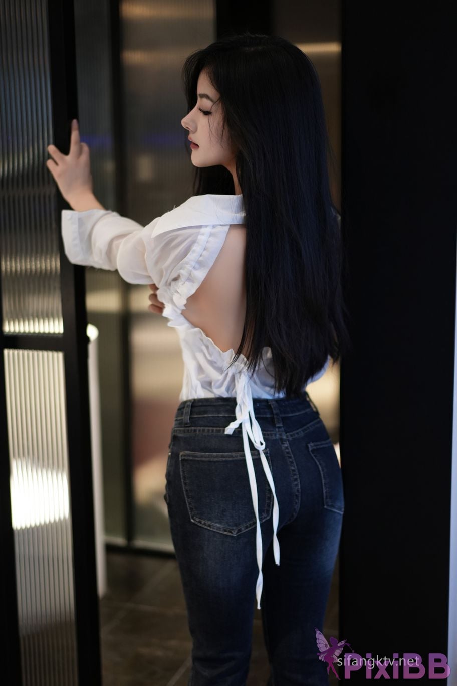 XR Uncensored Tan Xiaoling R18 XIUREN model Original picture of jeans PixiBB.COM 002