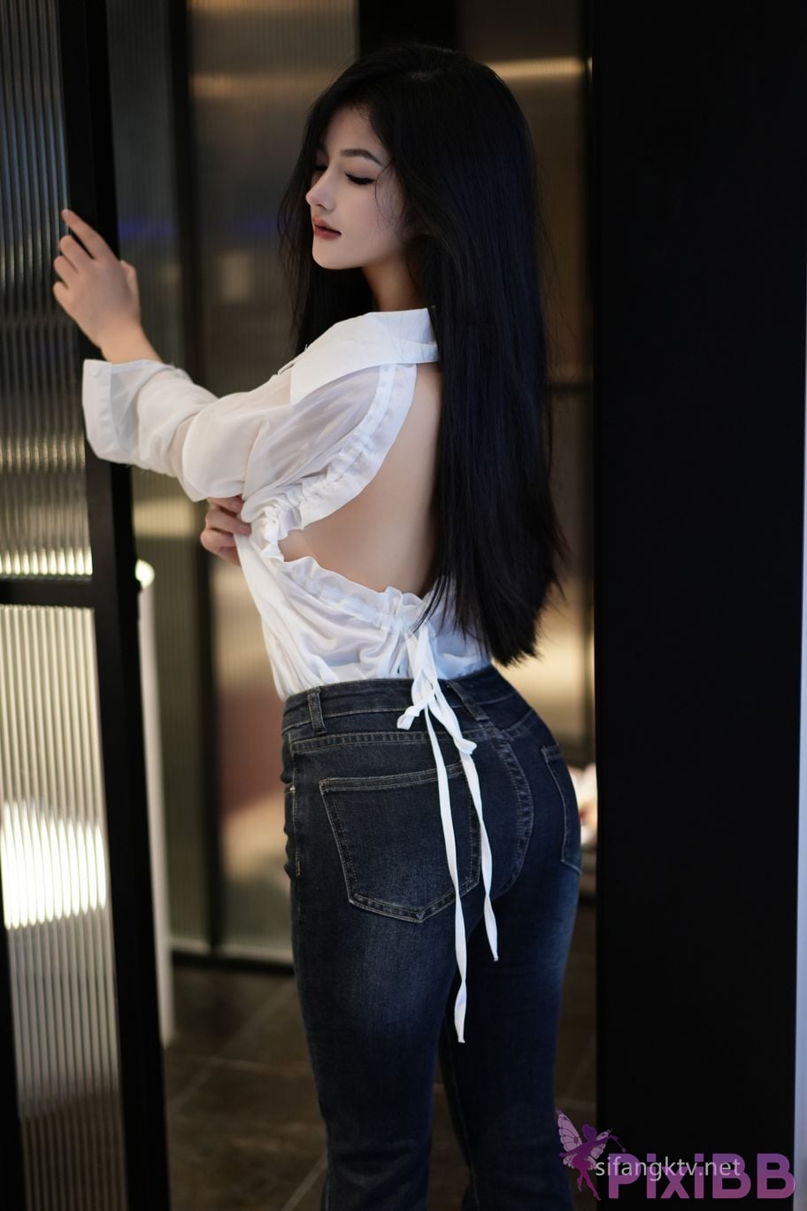 XR Uncensored Tan Xiaoling R18 XIUREN model Original picture of jeans PixiBB.COM 004