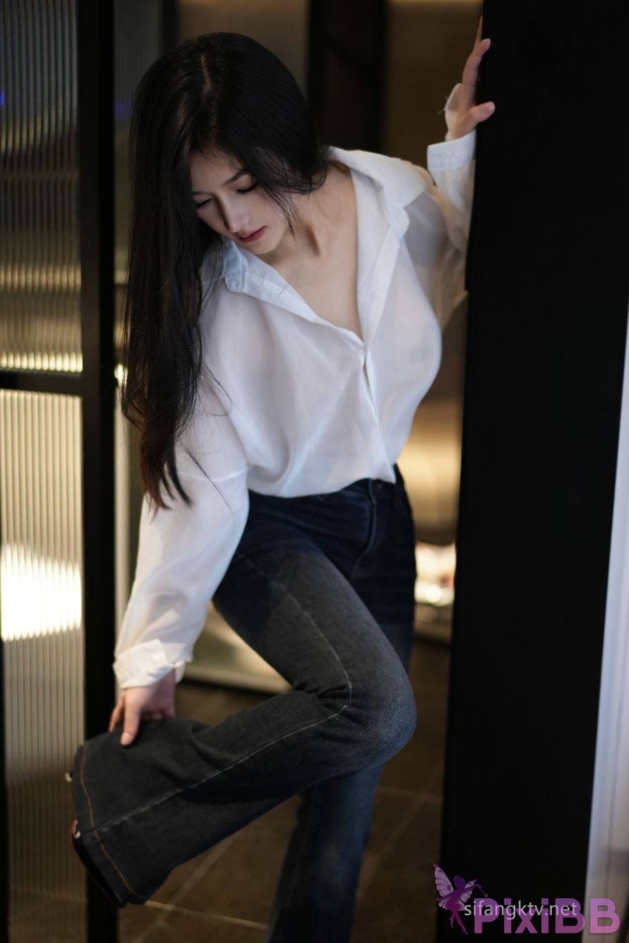 XR Uncensored Tan Xiaoling R18 XIUREN model Original picture of jeans PixiBB.COM 005
