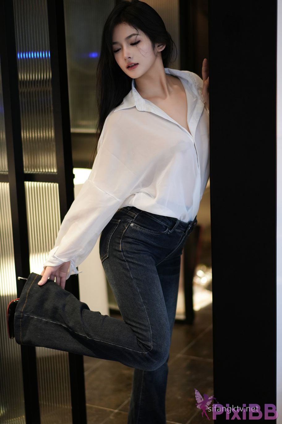 XR Uncensored Tan Xiaoling R18 XIUREN model Original picture of jeans PixiBB.COM 006