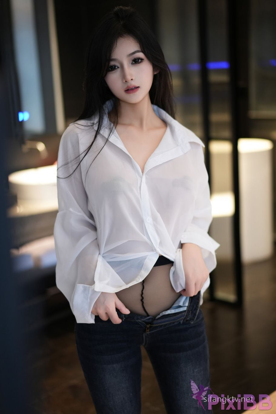 XR Uncensored Tan Xiaoling R18 XIUREN model Original picture of jeans PixiBB.COM 010