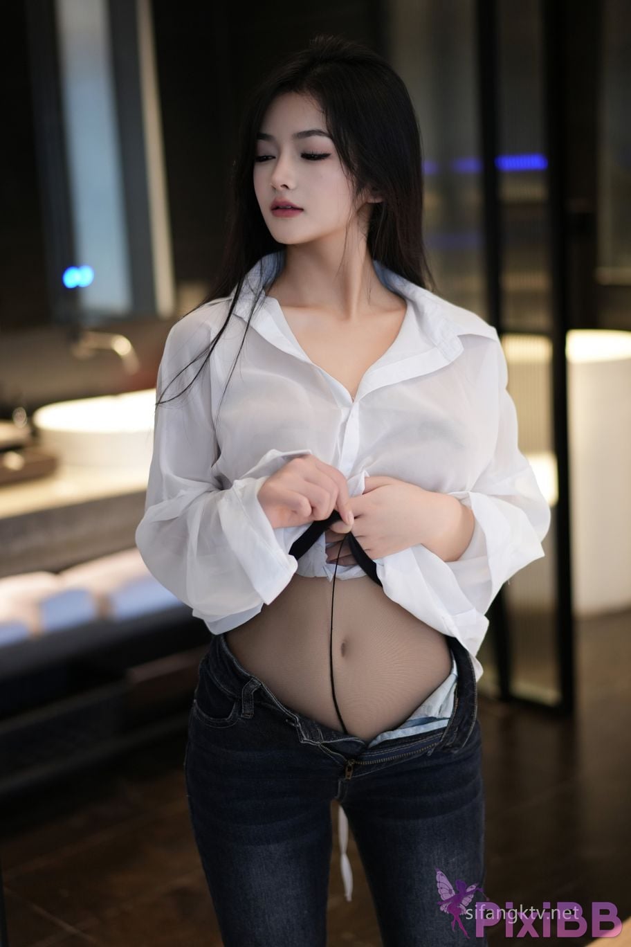 XR Uncensored Tan Xiaoling R18 XIUREN model Original picture of jeans PixiBB.COM 013