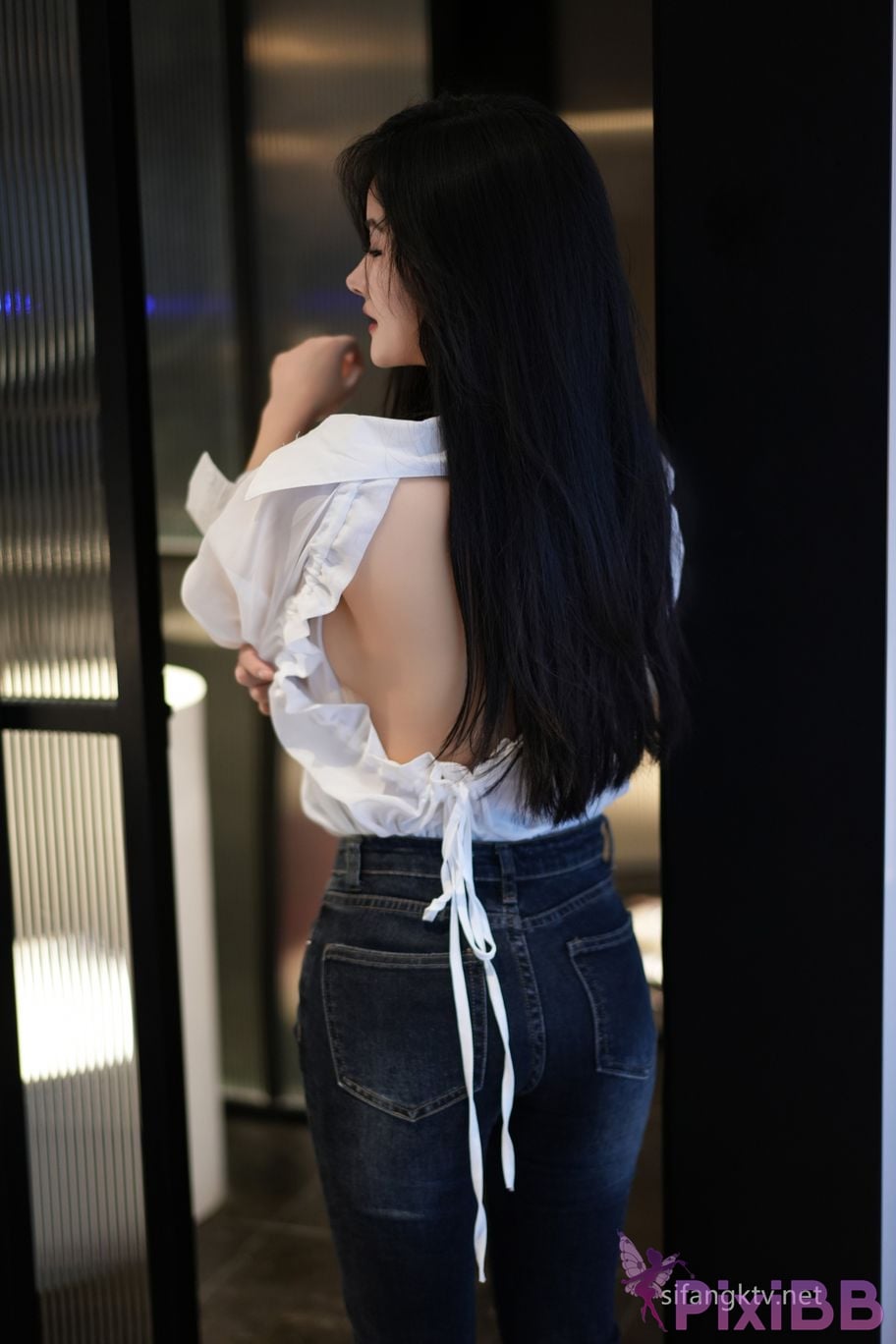 XR Uncensored Tan Xiaoling R18 XIUREN model Original picture of jeans PixiBB.COM 078