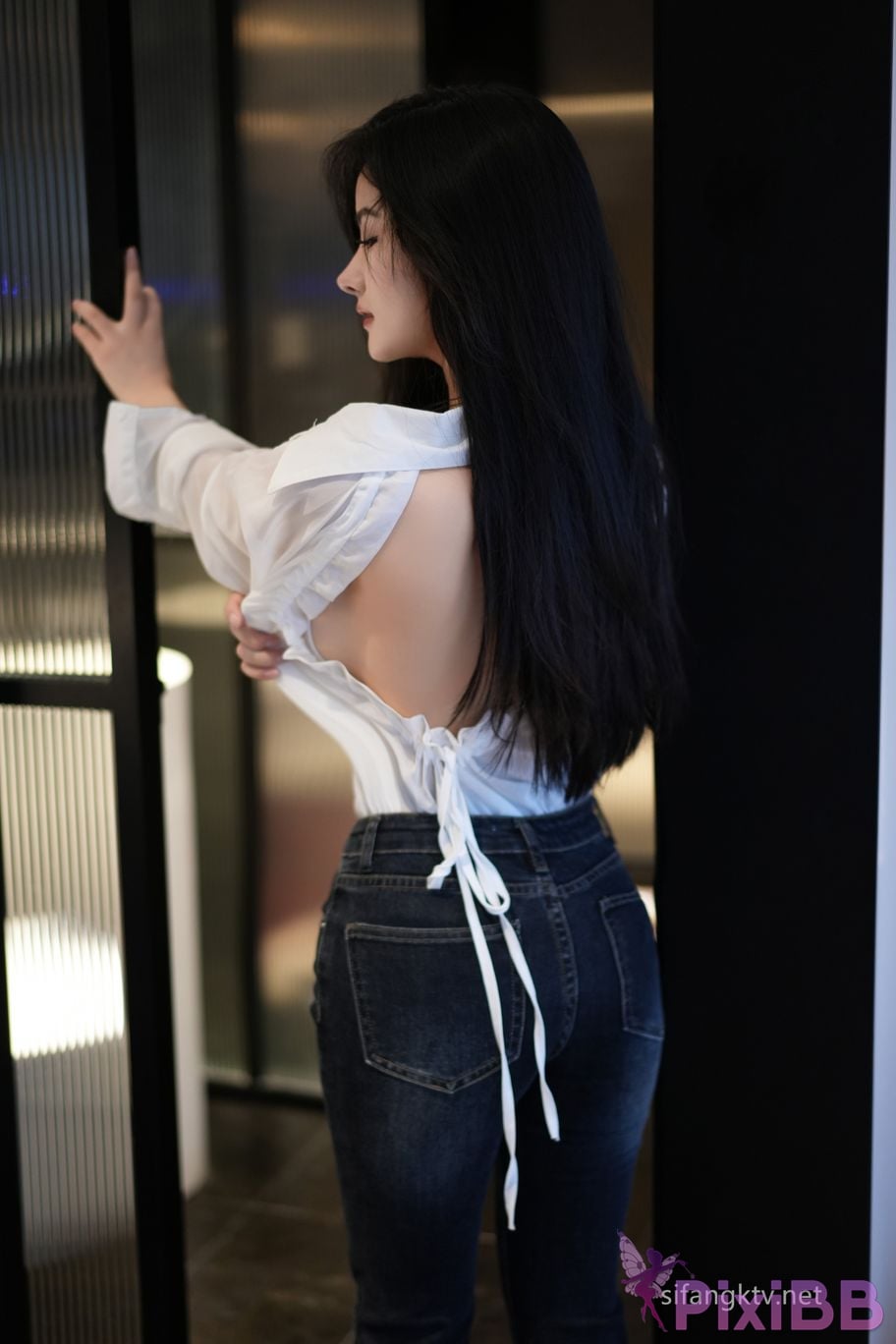 XR Uncensored Tan Xiaoling R18 XIUREN model Original picture of jeans PixiBB.COM 089