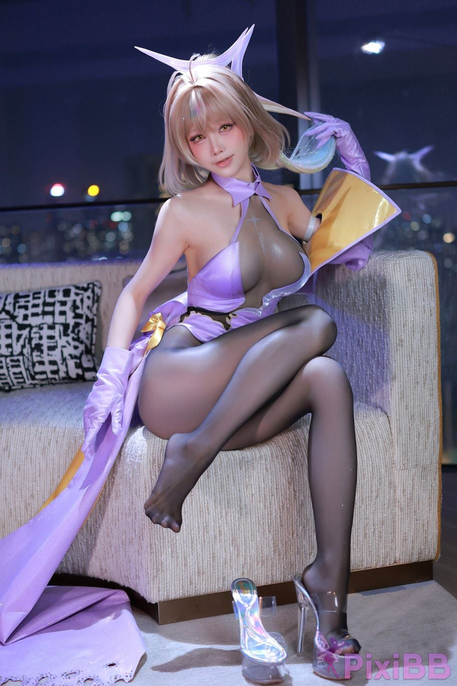Cosplayer shuimiao Aqua Nikke goddess of victory Anis superstar starlight PixiBB.COM 005