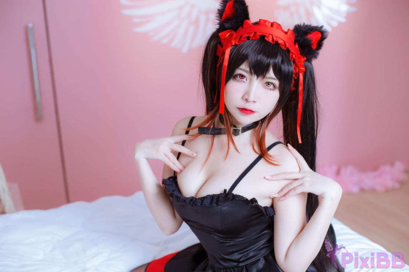 Cosplayer Second Assistant Nisa Tokisaki Kurumi cat PixiBB.COM 002