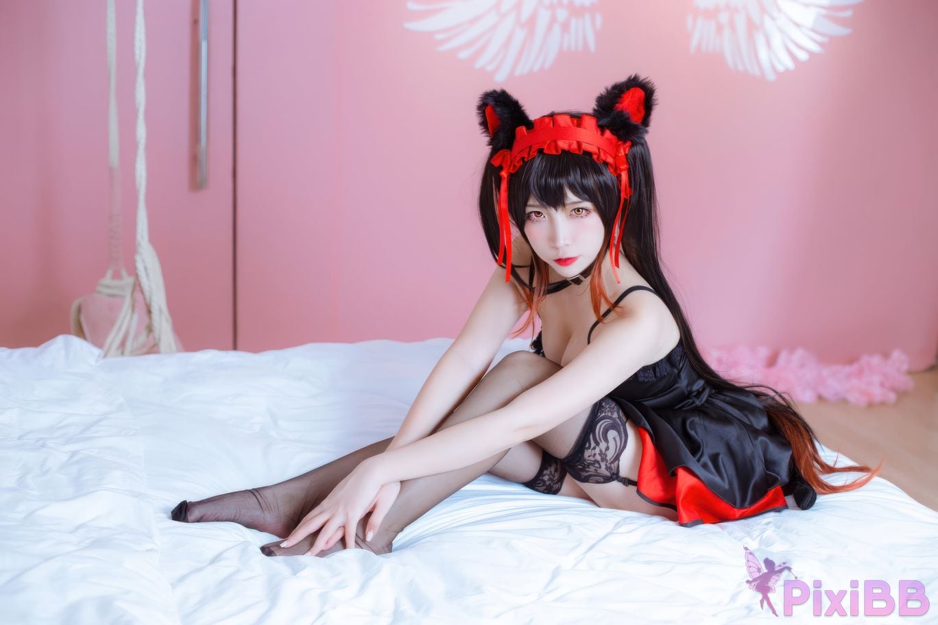 Cosplayer Second Assistant Nisa Tokisaki Kurumi cat PixiBB.COM 010