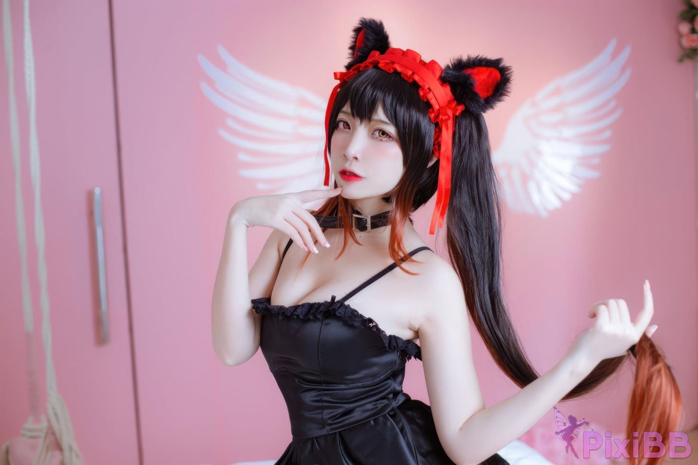 Cosplayer Second Assistant Nisa Tokisaki Kurumi cat PixiBB.COM 030