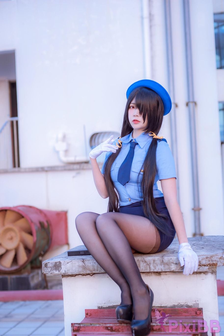 Cosplayer Second Assistant Nisa Date A Live Kurumi policewoman PixiBB.COM 001