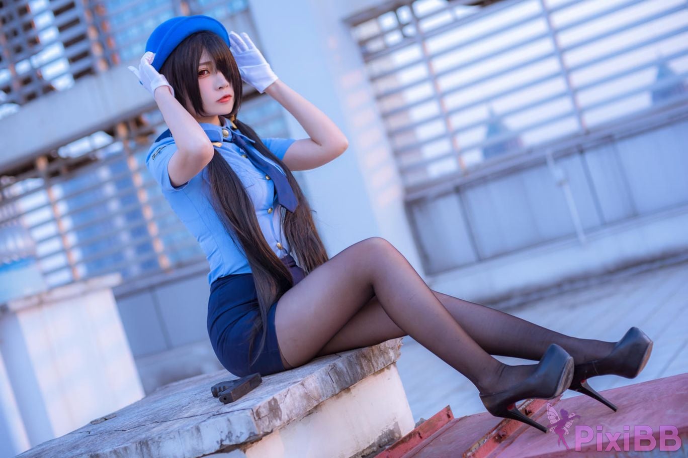 Cosplayer Second Assistant Nisa Date A Live Kurumi policewoman PixiBB.COM 008
