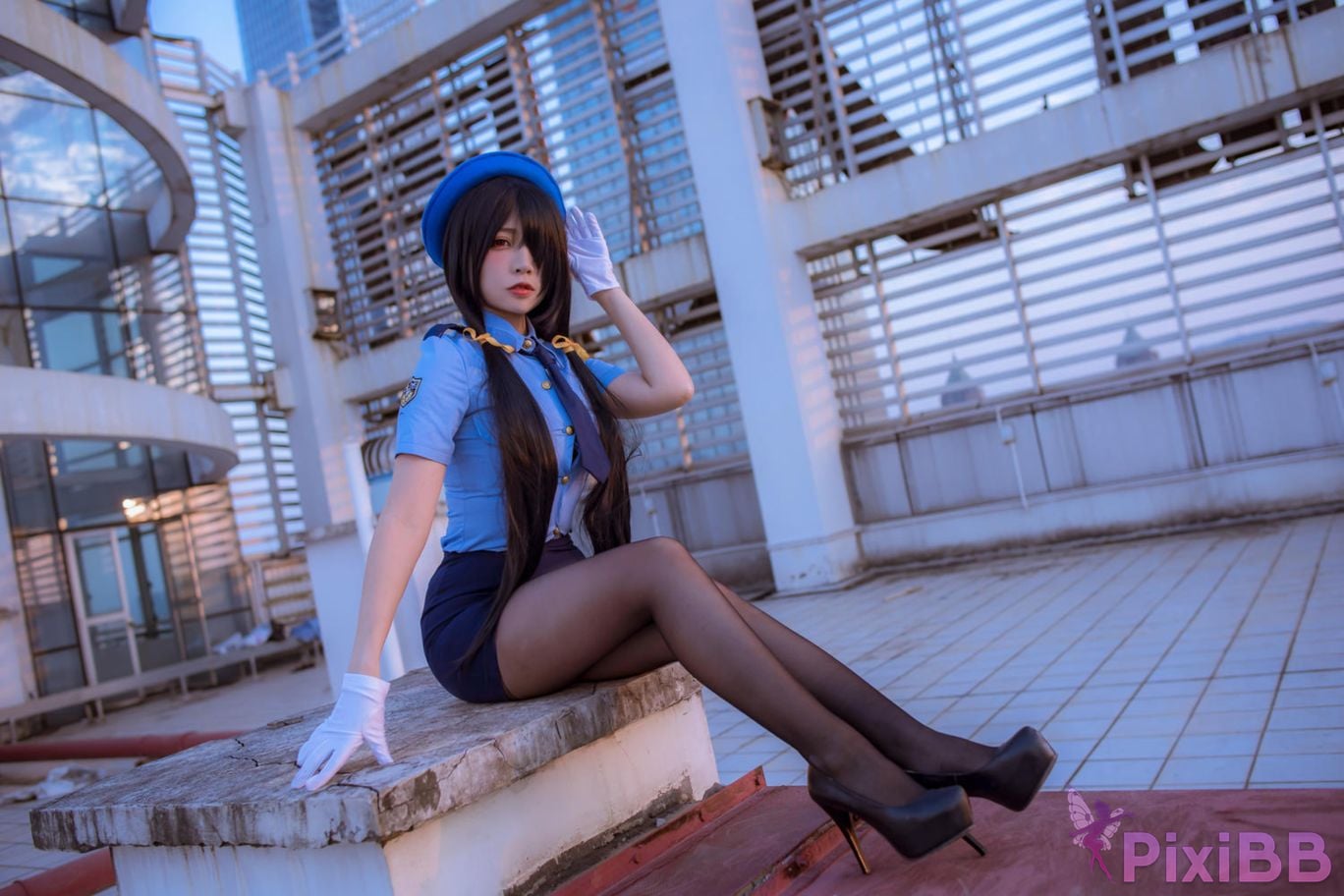 Cosplayer Second Assistant Nisa Date A Live Kurumi policewoman PixiBB.COM 011