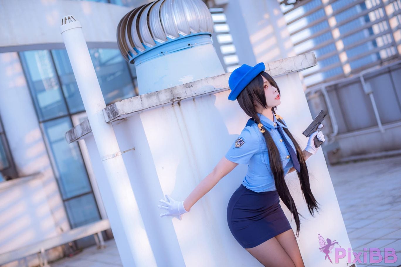 Cosplayer Second Assistant Nisa Date A Live Kurumi policewoman PixiBB.COM 024