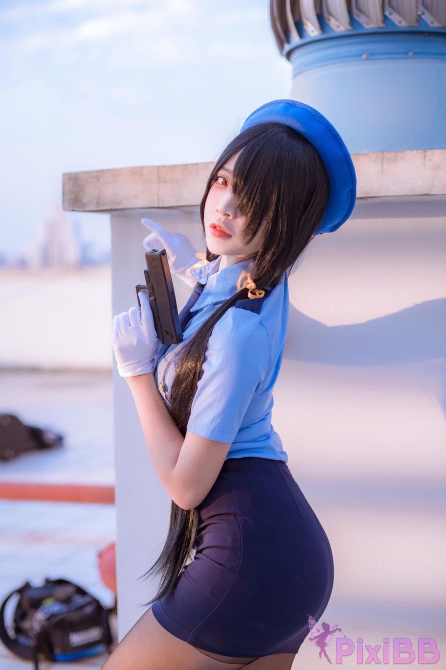 Cosplayer Second Assistant Nisa Date A Live Kurumi policewoman PixiBB.COM 025