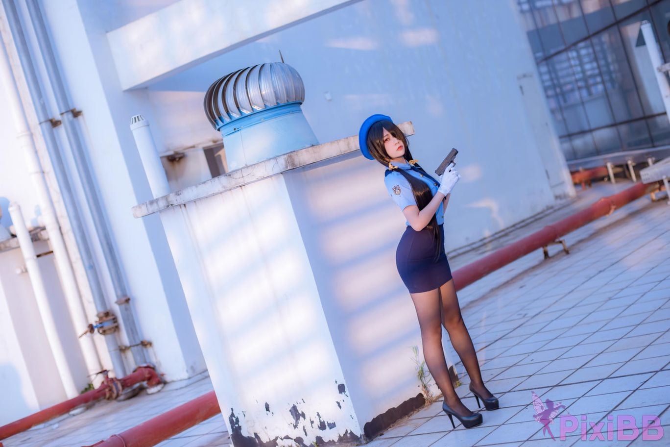 Cosplayer Second Assistant Nisa Date A Live Kurumi policewoman PixiBB.COM 026