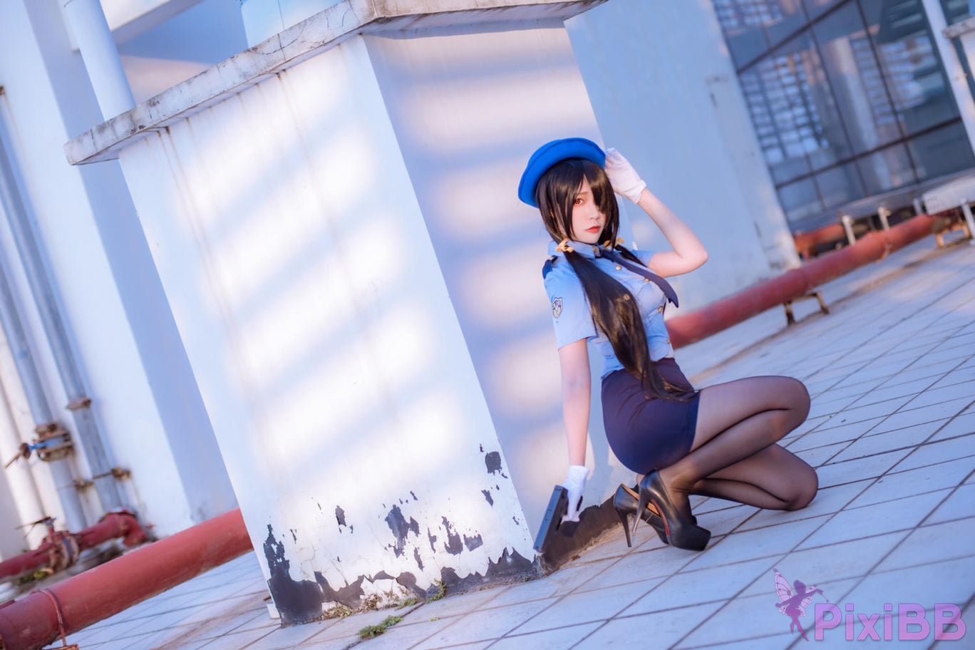 Cosplayer Second Assistant Nisa Date A Live Kurumi policewoman PixiBB.COM 027