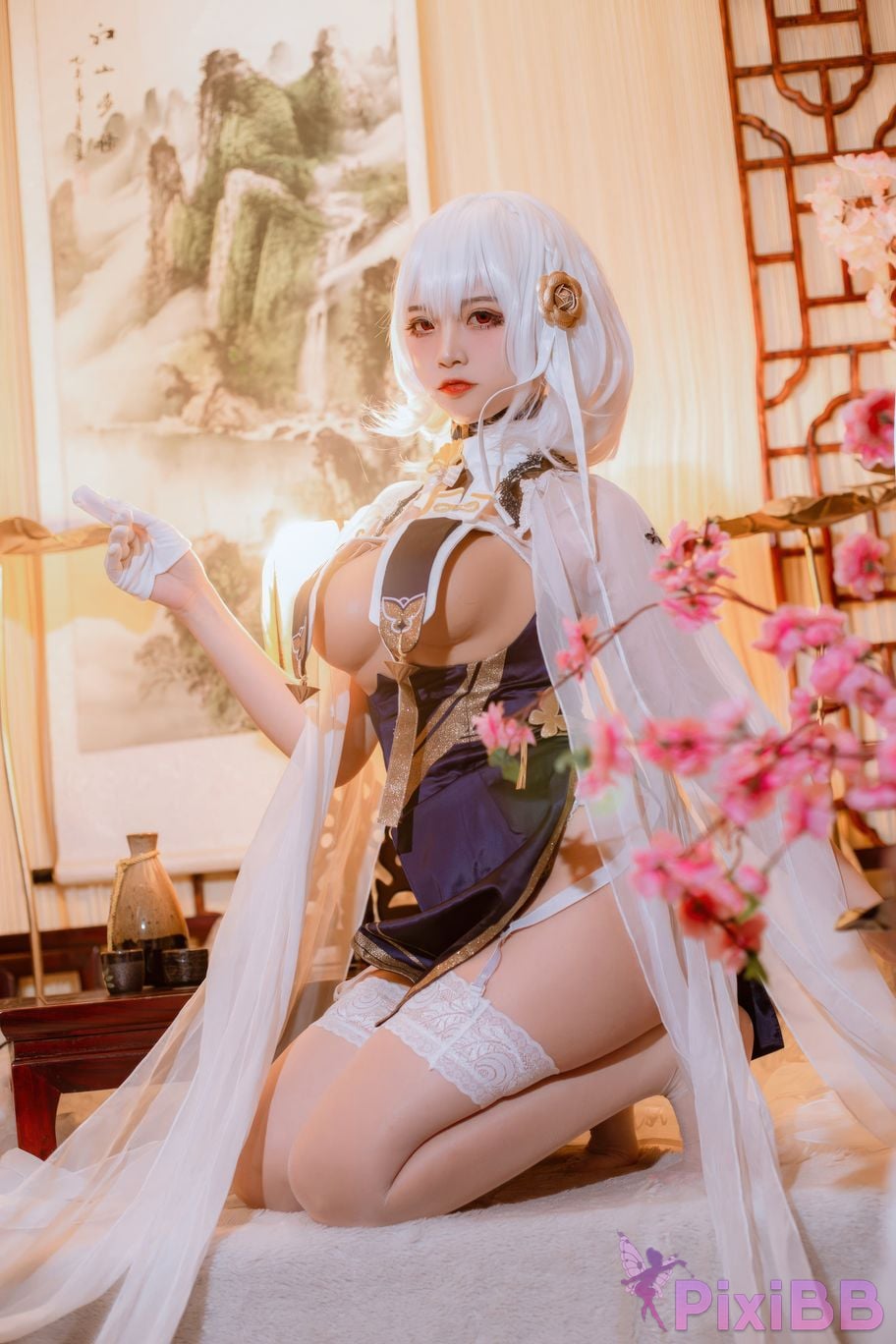 Cosplayer Second Assistant Nisa azur lane Sirius cheongsam PixiBB.COM 005