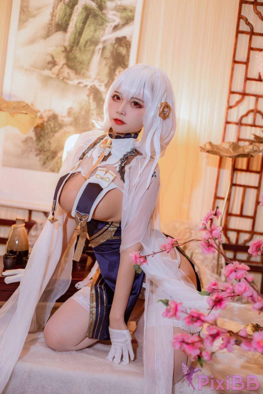 Cosplayer Second Assistant Nisa azur lane Sirius cheongsam PixiBB.COM 007