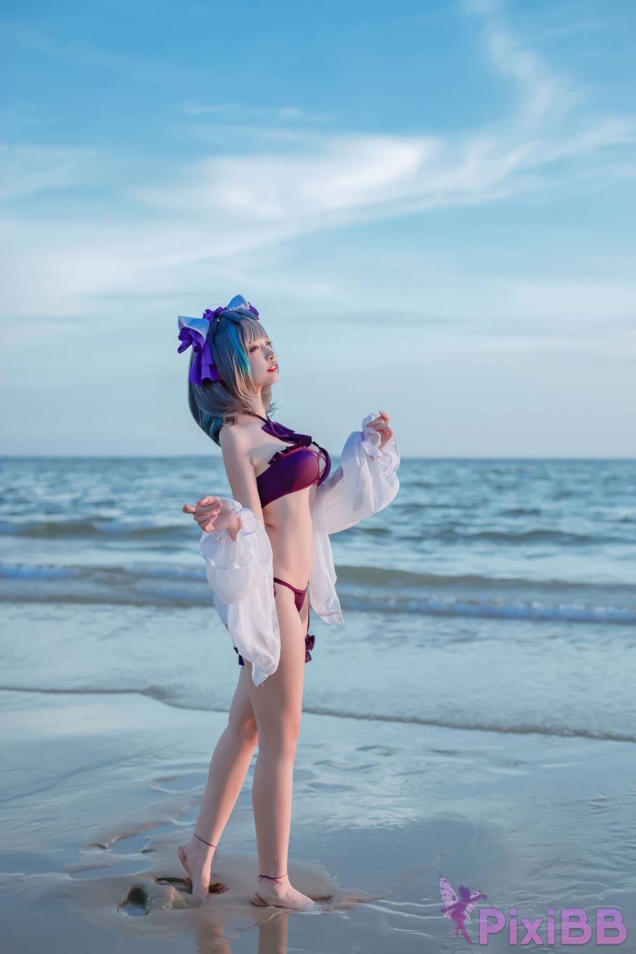 Cosplayer Second Assistant Nisa azur lane cheshire swimsuit PixiBB.COM 010