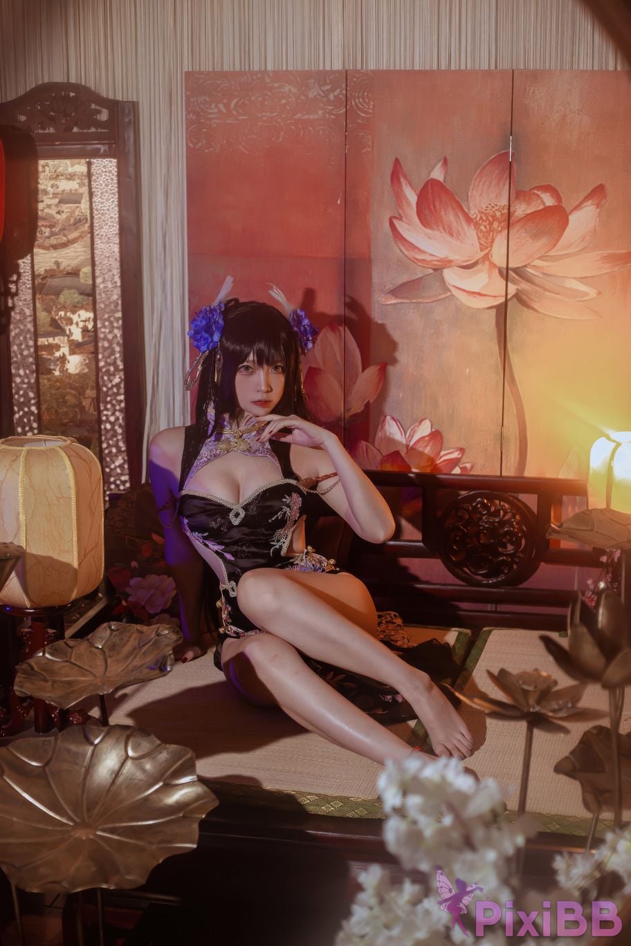 Cosplayer Second Assistant Nisa azur lane Hiei sturgeon cheongsam PixiBB.COM 001