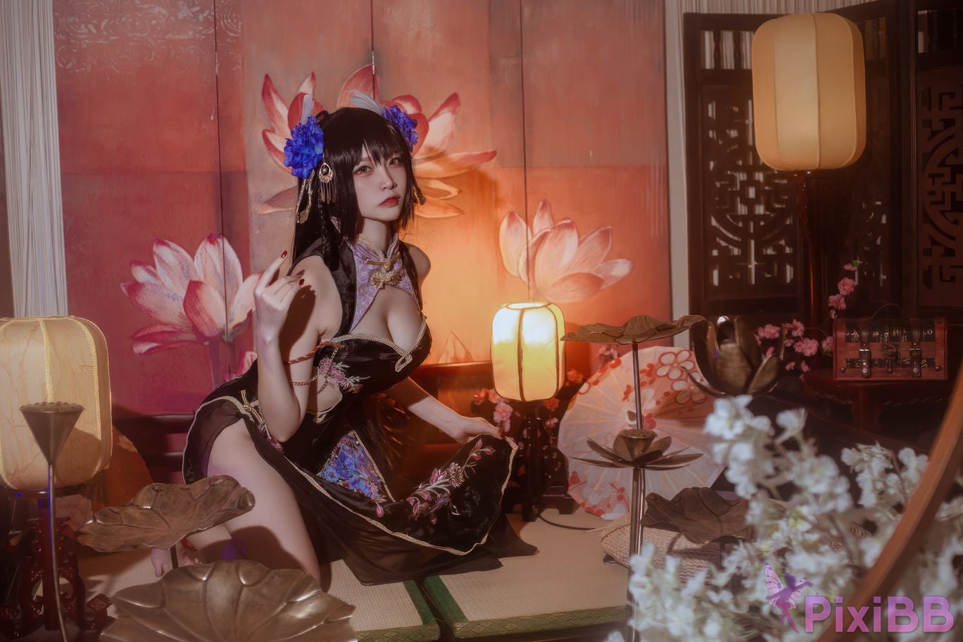 Cosplayer Second Assistant Nisa azur lane Hiei sturgeon cheongsam PixiBB.COM 002
