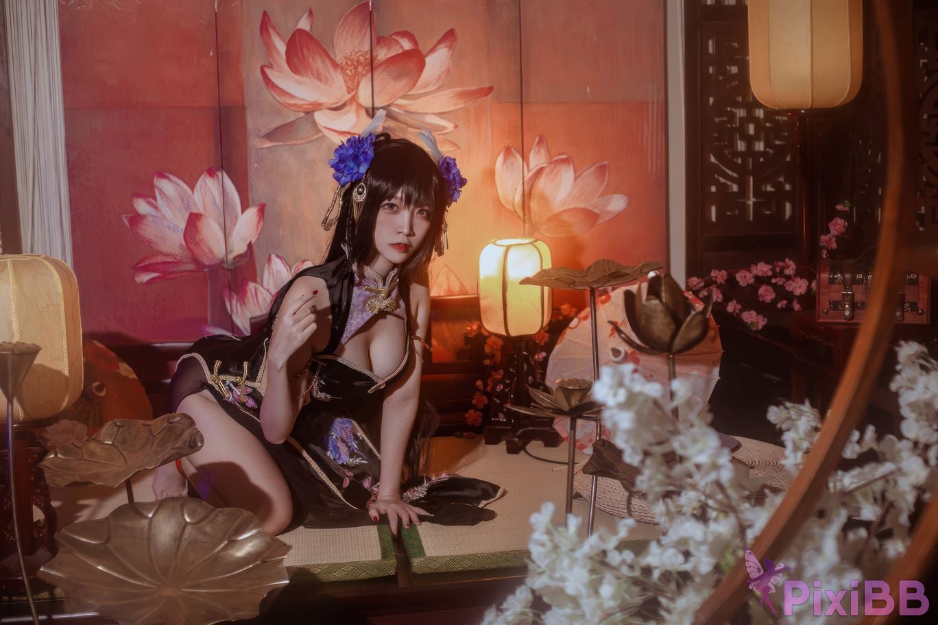 Cosplayer Second Assistant Nisa azur lane Hiei sturgeon cheongsam PixiBB.COM 003