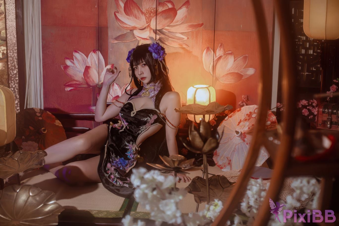 Cosplayer Second Assistant Nisa azur lane Hiei sturgeon cheongsam PixiBB.COM 005