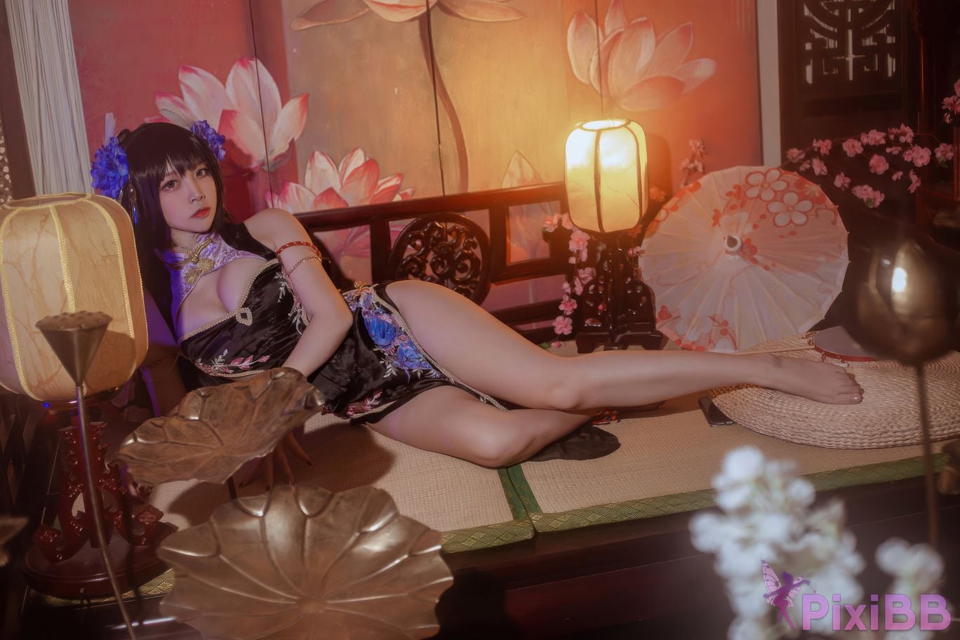 Cosplayer Second Assistant Nisa azur lane Hiei sturgeon cheongsam PixiBB.COM 011