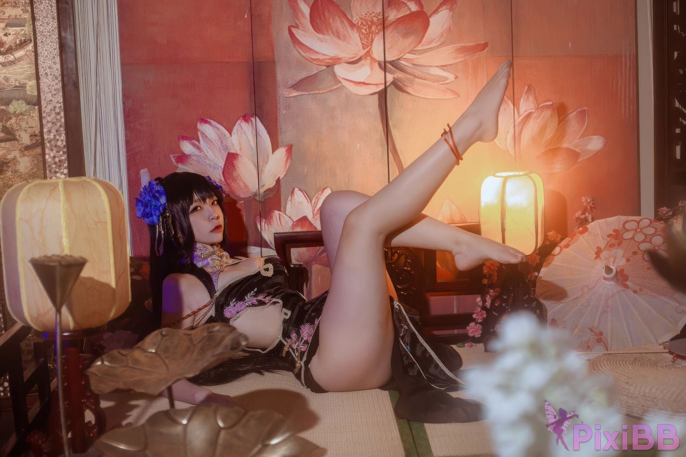 Cosplayer Second Assistant Nisa azur lane Hiei sturgeon cheongsam PixiBB.COM 013