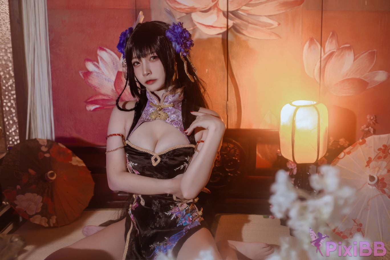 Cosplayer Second Assistant Nisa azur lane Hiei sturgeon cheongsam PixiBB.COM 014