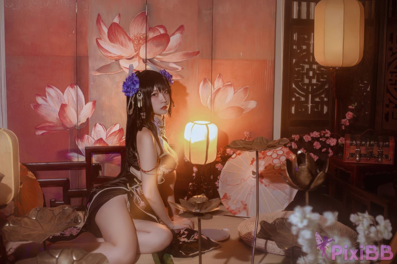 Cosplayer Second Assistant Nisa azur lane Hiei sturgeon cheongsam PixiBB.COM 018