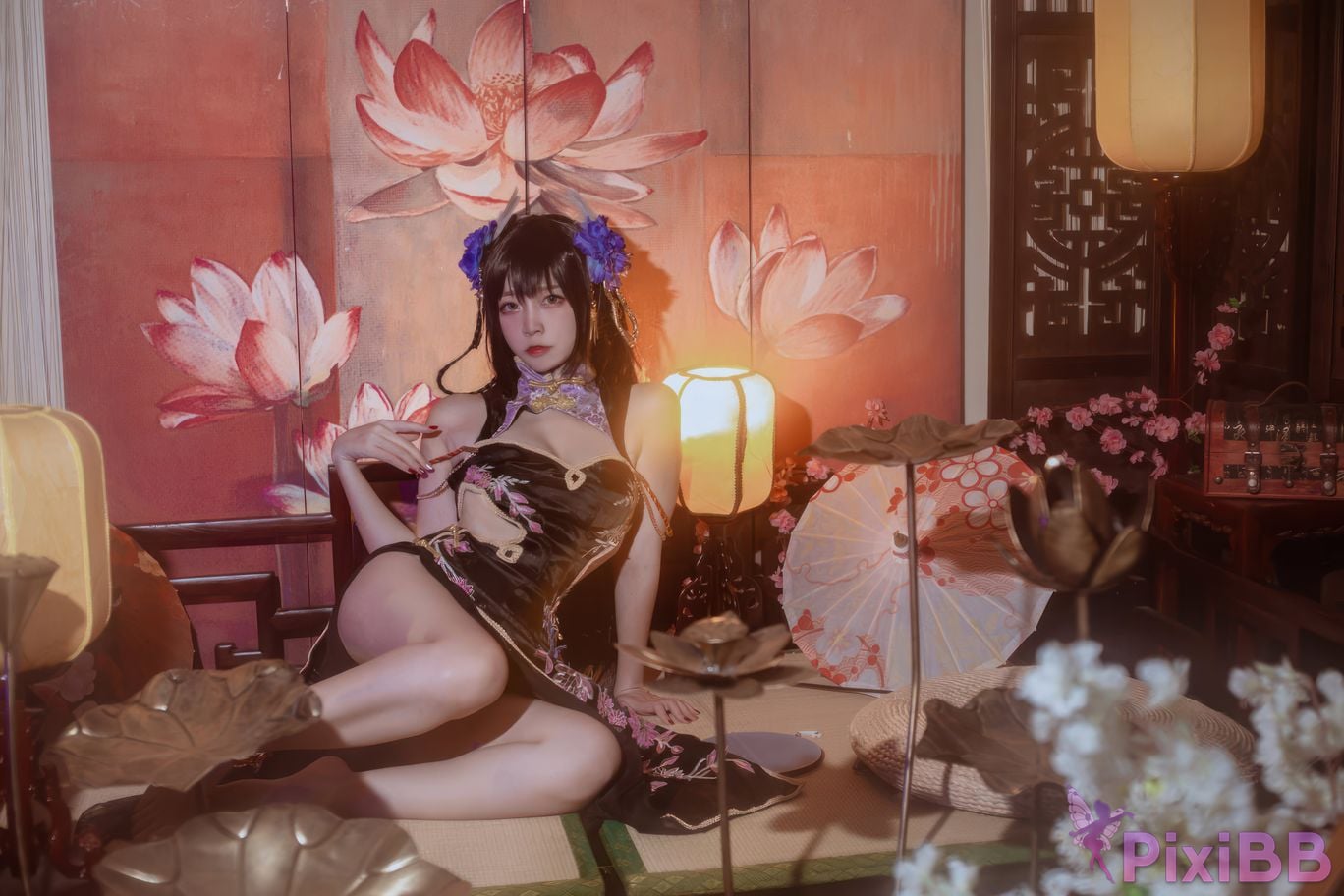 Cosplayer Second Assistant Nisa azur lane Hiei sturgeon cheongsam PixiBB.COM 019