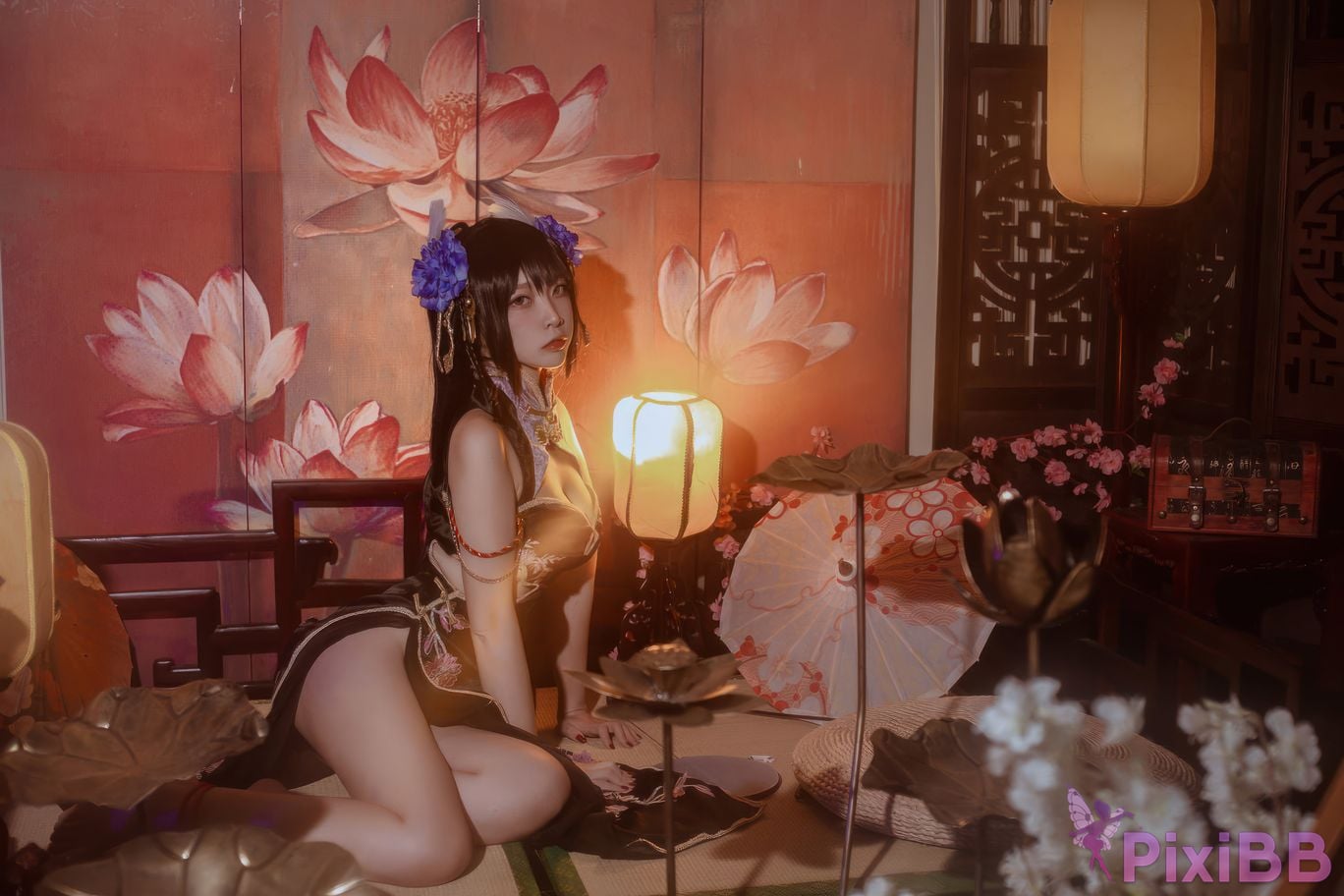Cosplayer Second Assistant Nisa azur lane Hiei sturgeon cheongsam PixiBB.COM 021